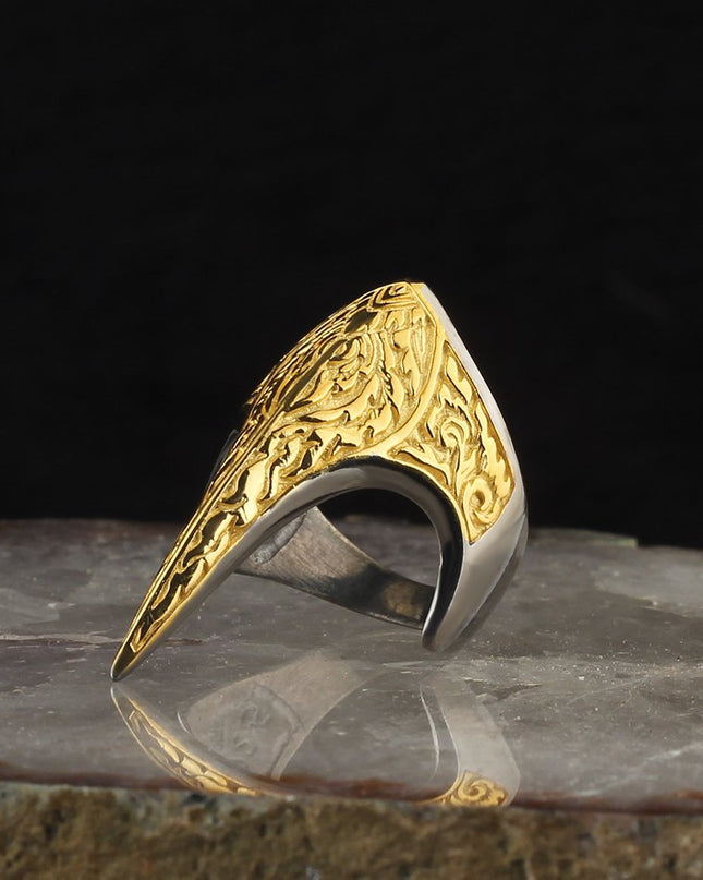 Bogenschütze Ring 925 Silber Ring Vergoldet