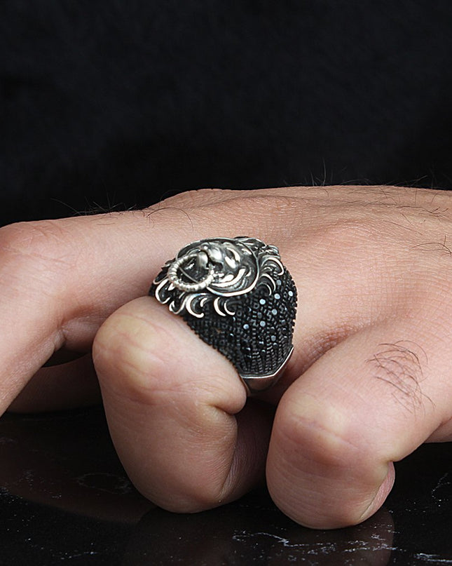 Löwe 925 Sterling Silber Ring