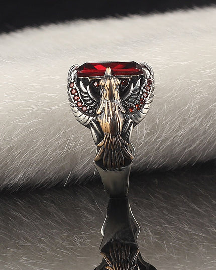 925 Silber Zirkon Adler Ring