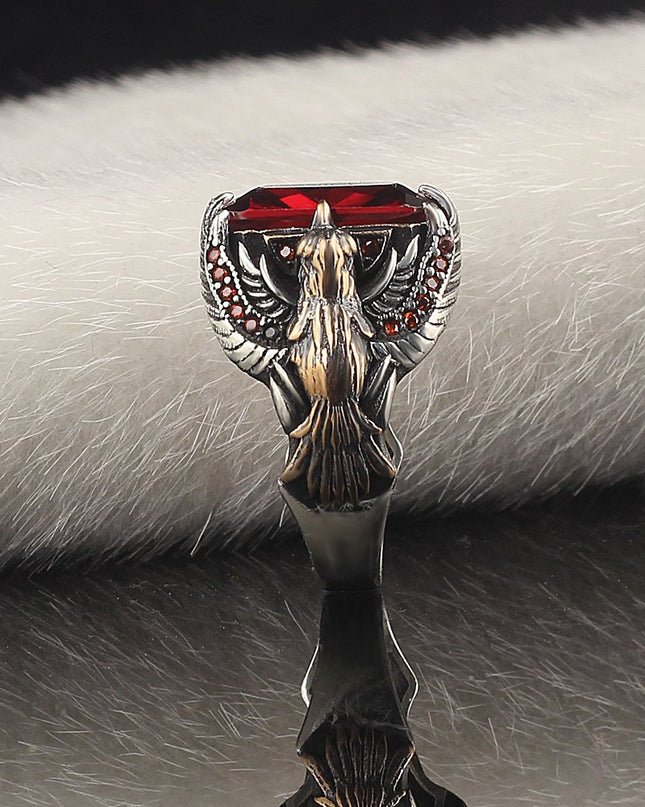925 Silber Zirkon Adler Ring