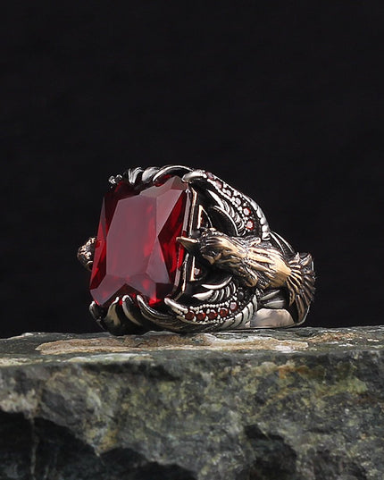 925 Silber Zirkon Adler Ring