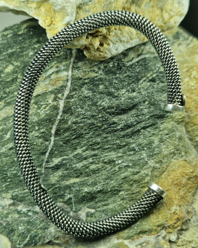 Freesize Geflochtenes Massiv Armband 925 Silber