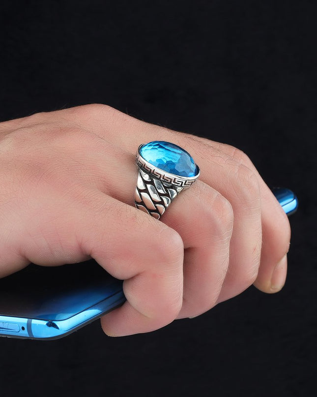 925 Silber Blauer Topaz