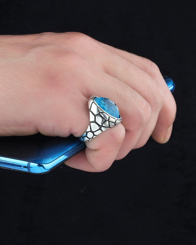 925 Silber Blauer Topaz