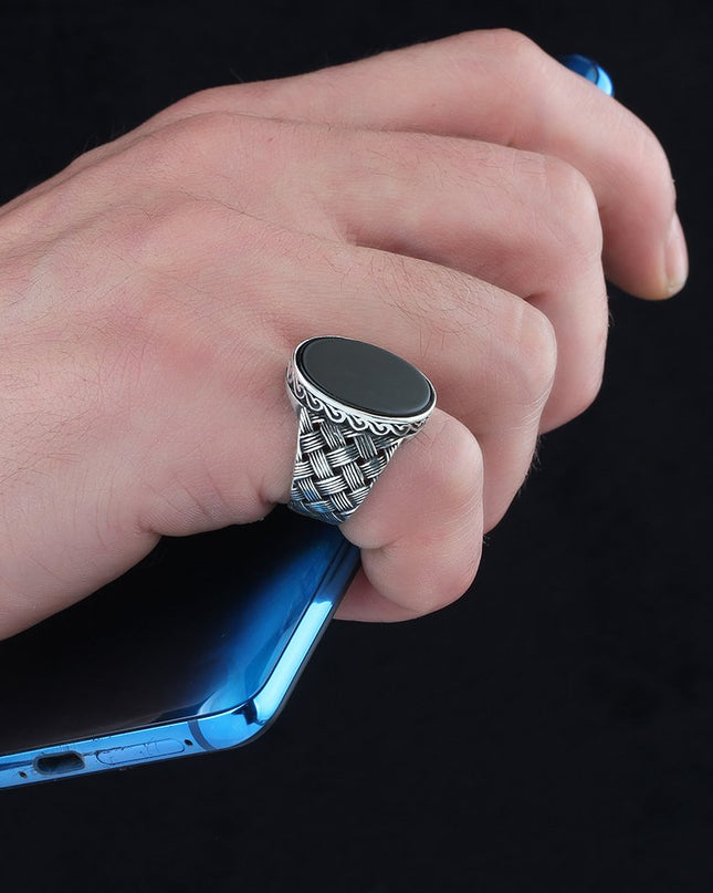 925 Silber Ring Onyx