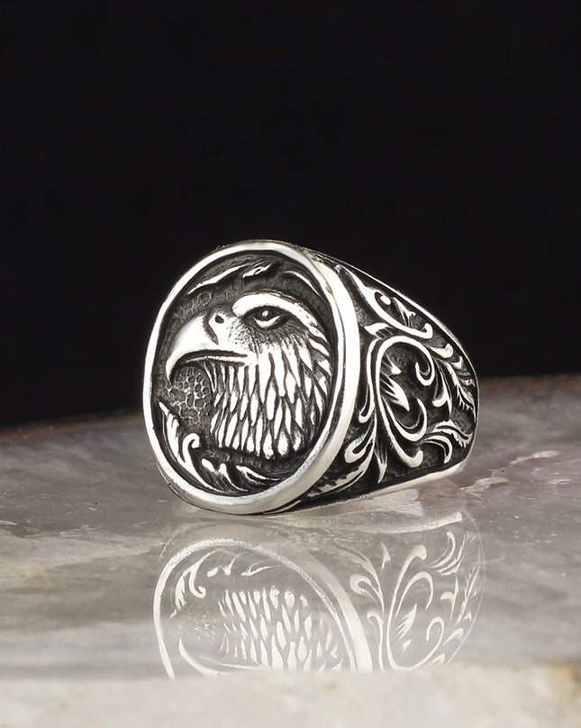 925 Silber Adler Herrenring