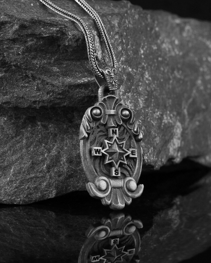 Kompass Halskette 925 Sterling Silber (Kopie)