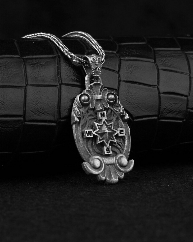 Kompass Halskette 925 Sterling Silber (Kopie)