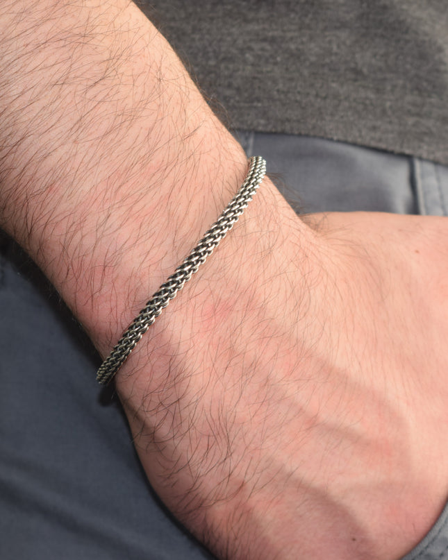 Free Size Geflochtenes Armband 925 Silber