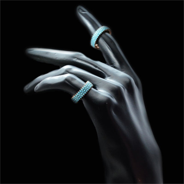 Infinity Ring, Blue Sky 925 Silver Ring Damen