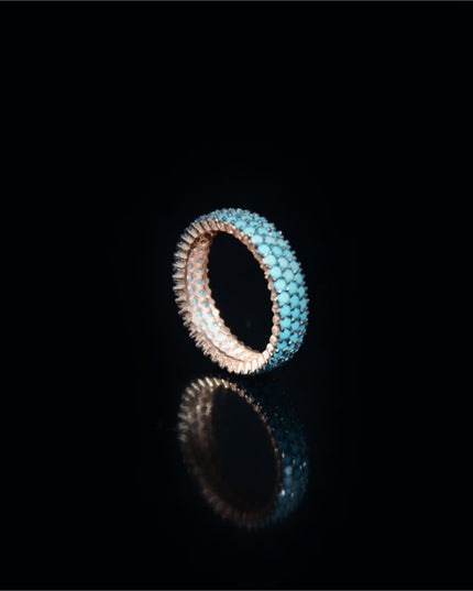 Infinity Ring, Blue Sky 925 Silver Ring Damen