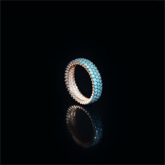 Infinity Ring, Blue Sky 925 Silver Ring Damen