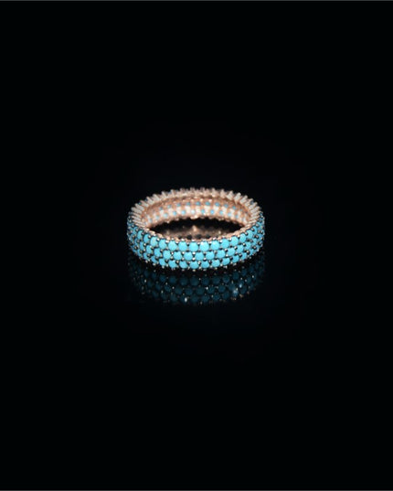 Infinity Ring, Blue Sky 925 Silver Ring Damen