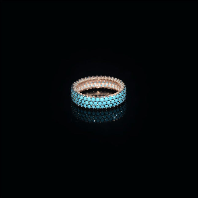 Infinity Ring, Blue Sky 925 Silver Ring Damen