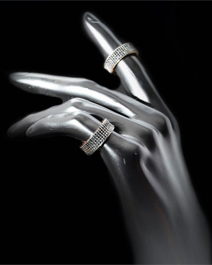 Infinity Ring, Black Sky 925 Silver