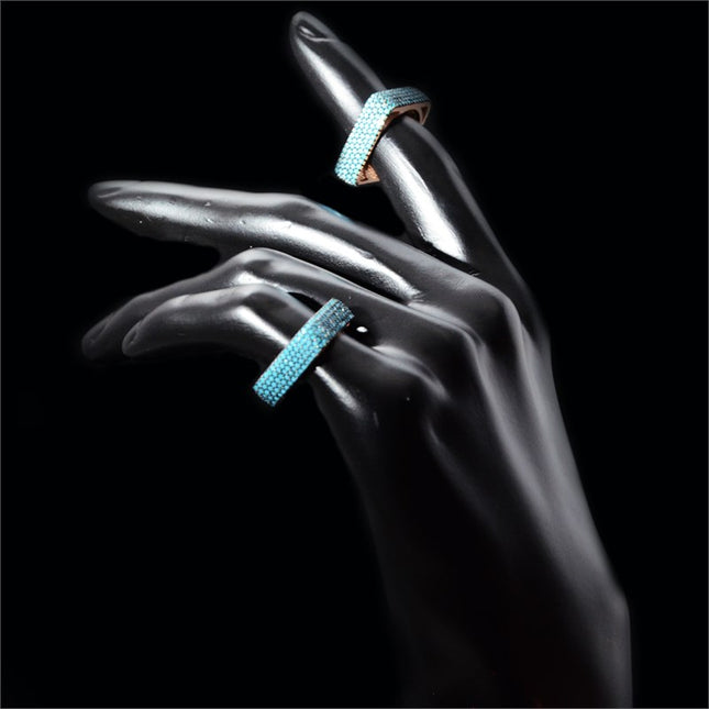 Infinity Ring, Turqoise 925 Silver