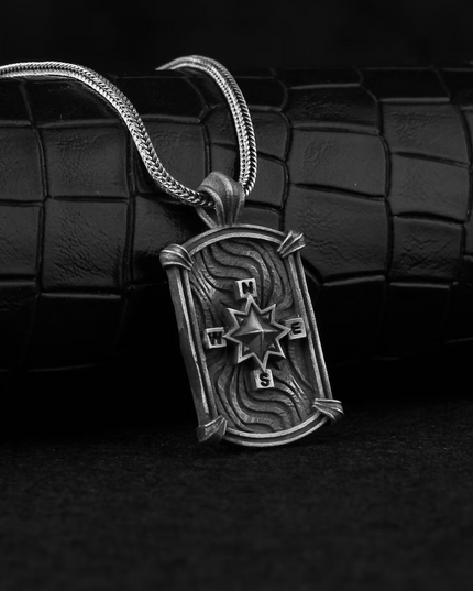 Kompass Halskette 925 Sterling Silber (Kopie) (Kopie)