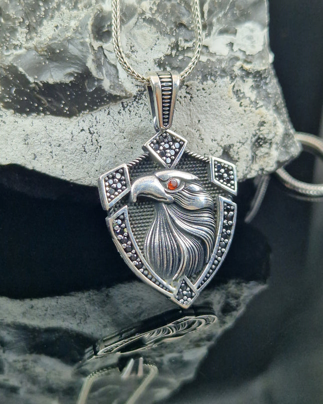 Adler Halskette 925 Sterling Silber mit Zirkon