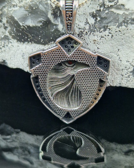 Adler Halskette 925 Sterling Silber mit Zirkon
