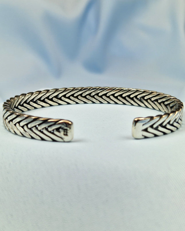 925 Silber Unisex Handgemachter Armreif Bangle