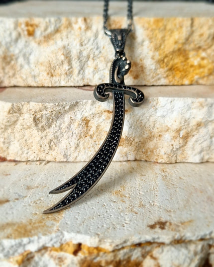 Zulfikar Zülfikar Schwert Halskette 925 Sterling Silber