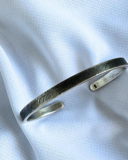Massiv 925 Silber Unisex Handgemachter Armreif Bangle