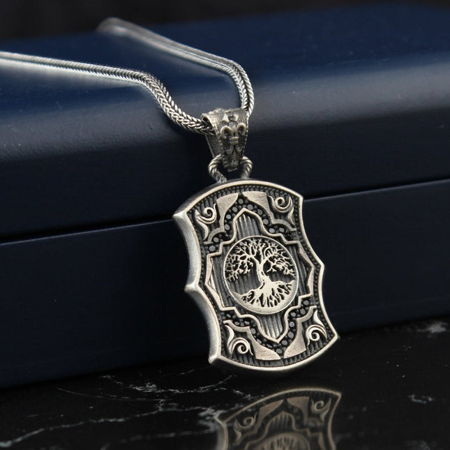 Lebensbaum Halskette 925 Sterling Silber