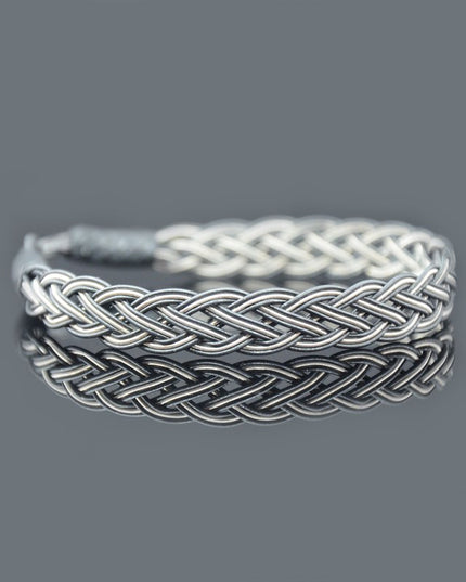 Royal Braid, Black & White Love, Unisex Bracelet