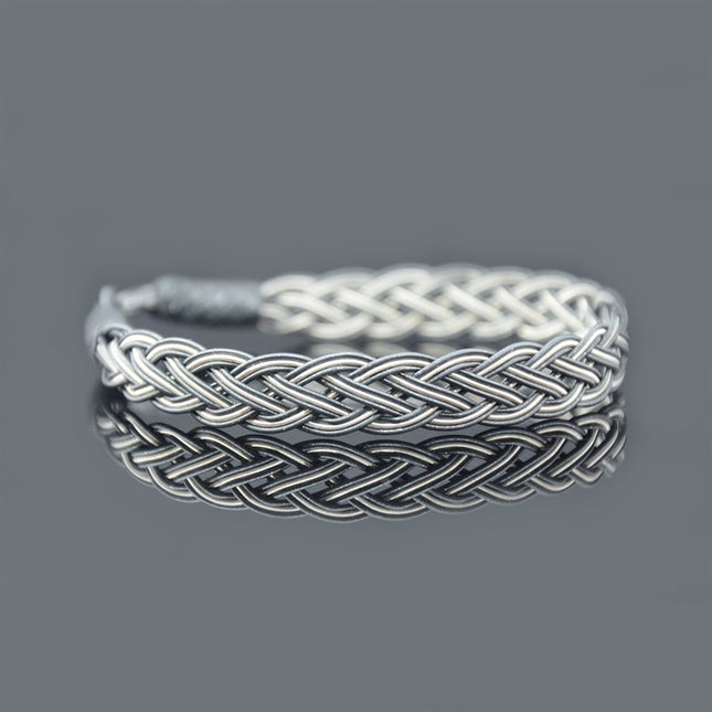 Royal Braid, Black & White Love, Unisex Bracelet