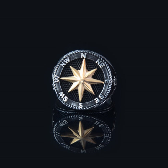 Premium Royal Ring, Compass & Anchor