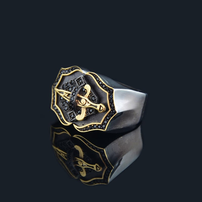 Premium Sword Ring Silber Herrenring
