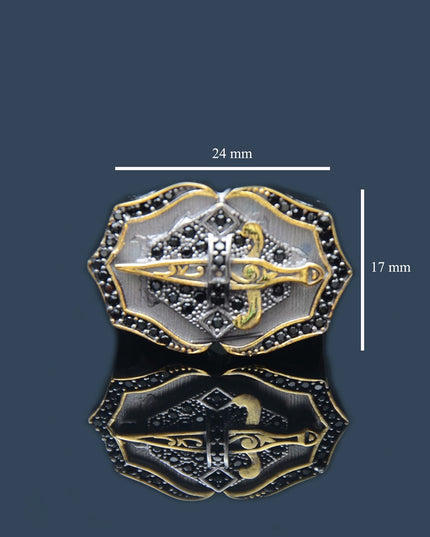 Premium Sword Ring Silber Herrenring