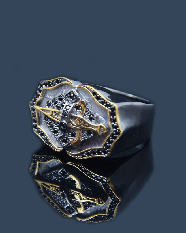Premium Sword Ring Silber Herrenring
