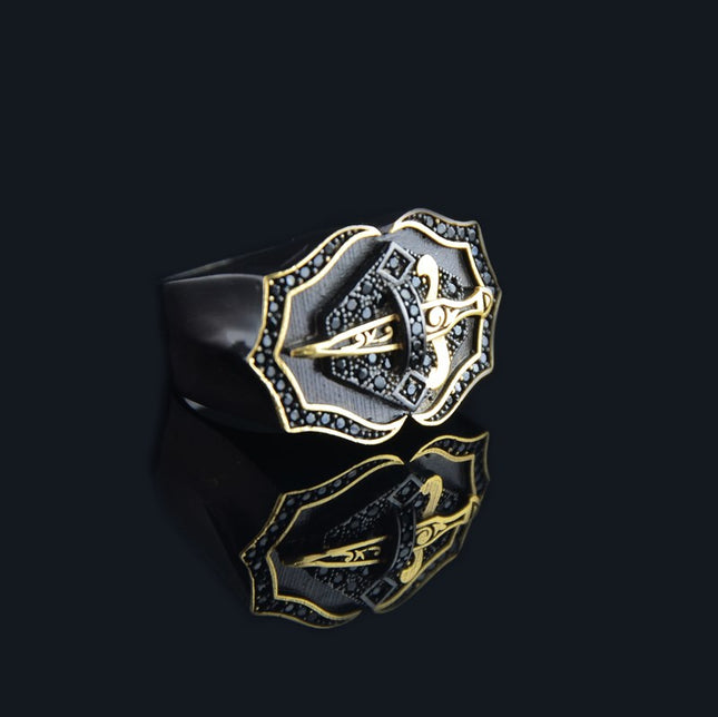 Premium Sword Ring Silber Herrenring