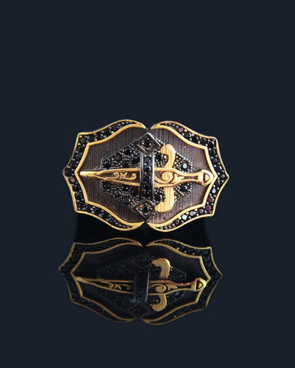 Premium Sword Ring Silber Herrenring