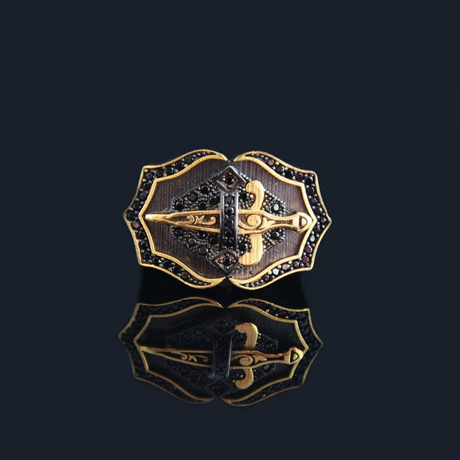 Premium Sword Ring Silber Herrenring