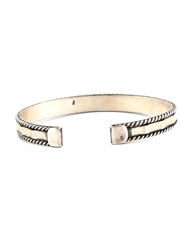 Massiv 925 Silber Unisex Handgemachter Armreif Bangle